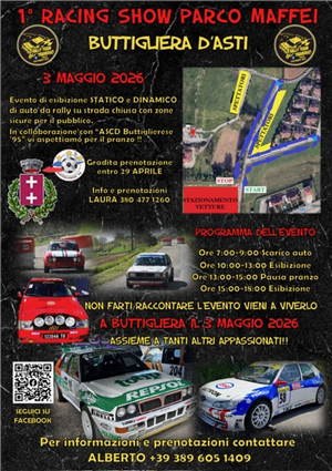 1° Racing Show Parco Maffei: i motori arrivano a Buttigliera d’Asti!