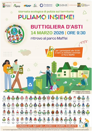 Giornata Ecologica: Torna l'iniziativa "Puliamo Insieme!" a Buttigliera d’Asti