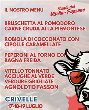 Sagra del Vitello Fassone a Crivelle – Edizione 2026